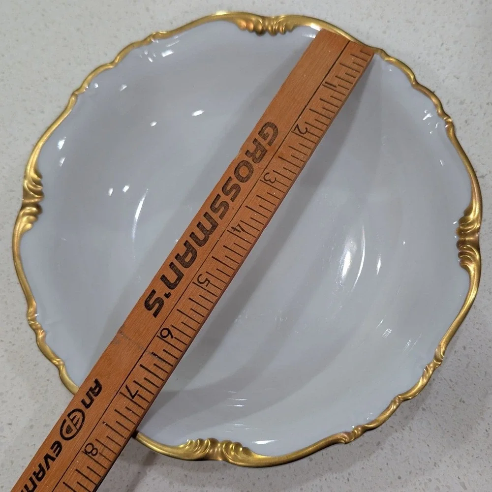 Edelstein Bavaria Maria Theresia Canterbury Bowl‎ White Gold Trim 7.5